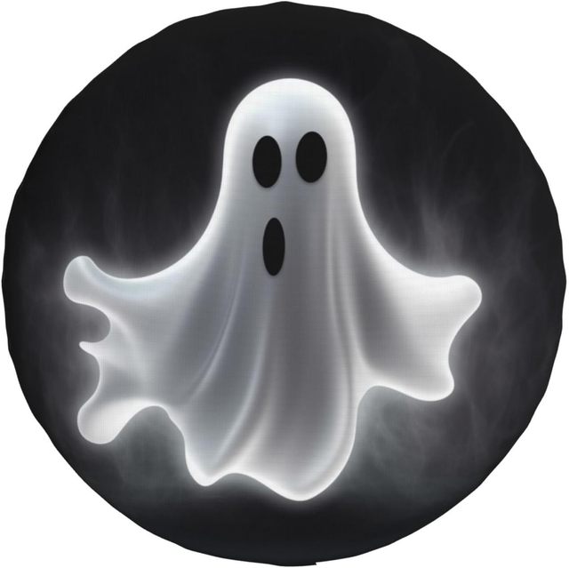 Halloween Ghost All Weather Wheel Cover Universal Fit Rear Wheel Protector Customized Holiday Gift for Corporate Promotion