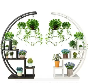 Großes Display Rack Balkon Schmiedeeisen Lager regale Blumen halter Indoor Plant Pot Stand