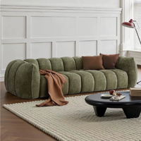 Modernes Boucle Cloud Sofa Modulares Ecksofa Teddy-Stoff Hochelastisches Schwammkissen Wohnzimmer Kombinationssofa