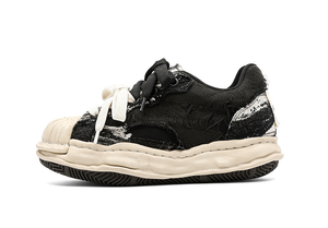 Sepatu Couple Retro WITHCOCO New Ugly Cute Shell Toe Dissolving Lace-up,  Penambah Tinggi Tak Terlihat 7CM, Sneakers Kasual Patchwork