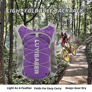 Mochila Deportiva Plegable para Exteriores, Impermeable, Ultraligera, Duradera, Transpirable, con Cierre y Logotipo Personalizado, Moderna y Suave para Viajes - Product Image 2