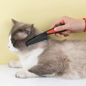 テディ犬 & 猫ノミ脱毛櫛1列密な歯付きバスルーム用環境に優しい - Product Image 4
