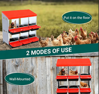 Poulaillers métalliques robustes à 6 compartiments pour poules, dindes et pintades, assemblage rapide, en vente