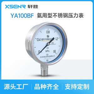 Manómetro de Amoníaco de Acero Inoxidable Suzhou XuanSheng, 150 mm, Precisión 1.6, Conexión Roscada YA100BF - Product Image 3