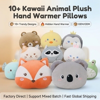 Coussin chauffe-mains en peluche animaux mignons : renard, koala, grenouille, ours – Collection assortie de 10 modèles écologiques pour enfants