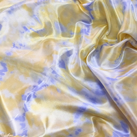 Tissu satiné imprimé numérique à motif floral dégradé RTS 75 g/m² - Faible quantité minimale de commande pour robe et foulard