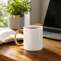Mug à café en céramique blanche de 11 oz personnalisé et écologique avec logo sur mesure, boîte incluse, mugs durables, cadeaux Taza
