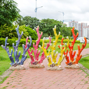 Sculpture extérieure en FRP sur mesure, fabricant OEM de grandes statues de vie marine pour la décoration de jardins et de stations balnéaires - Product Image 1