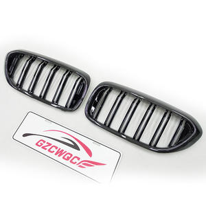 Grill Bumper Depan G30 F90 Grill G30 Serat Karbon 2-baris Grill Mobil untuk Bmw G30 F90 520i 530i 535i 540i <span class=keywords><strong>M</strong></span> Sport 2018-2020 - Product Image 4