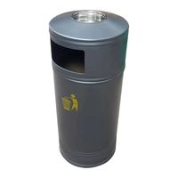 Poubelle extérieure commerciale, bac à déchets en métal pour rue, conteneur à ordures public, poubelle à déchets