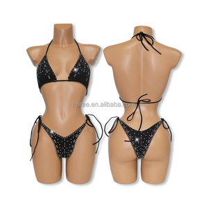S743 Nuevo Diseño Sexy Brillante con Pedrería, Traje de Baño Bikini con Cristales para la <span class=keywords><strong>Playa</strong></span> - Product Image 2