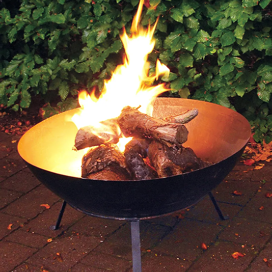 Design de esscherta ff114 vaso de fogo inovador, fogueira de jardim ao ar livre com grelha, fogueira sem fumos, aquecimento externo