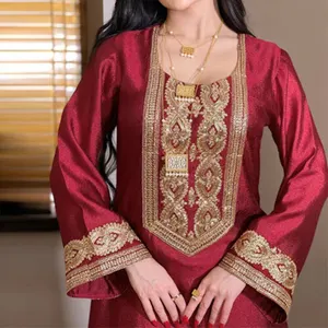 New Fashion Dubai Kaftan Abaya Maxi Dress Jilbab Caftan Arab Robe Islamic Gown For Plus Size Women Fabric Material