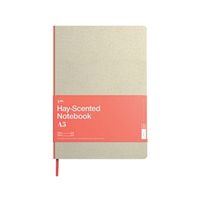 Carnet de notes personnalisable et recyclable avec couverture en papier parfumé à l'herbe et dos nu, format pochette