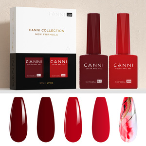 CANNI Nuovo <span class=keywords><strong>Set</strong></span> Smalto Gel UV Senza HEMA 9ml 2pz/lotto con <span class=keywords><strong>Base</strong></span>/Top Coat Opaco/Primer/Disidratante - Kit Regalo - Product Image 2