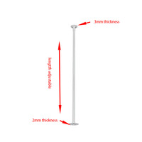 Support d'extension de 28mm en aluminium de 1 à 1.5m pour caméra de sécurité Support de montage télescopique pour caméra de sécurité