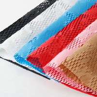 Papier d'emballage en kraft nid d'abeille double face en résine recyclée certifiée écologique, taille personnalisée 30/38/50CM, noir, blanc, marron