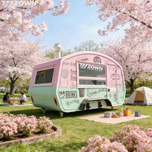 Commercial Mobile Food Cart Fully Equipped Stainless Steel Food <b>Trailer</b> for Burger Pizza Ice Cream - Product Image 1