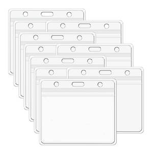 Giá rẻ không thấm nước mềm trong suốt PVC ID chủ huy hiệu rõ ràng ID chủ thẻ PVC cho nhân viên học sinh - Product Image 1