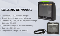 Honeywell Metrologic Solaris Xp 7990g Baru Pemindai Barcode Vertikal Hands-free dengan Slot, Pemindai POS Antarmuka USB yang Dapat Diperbarui, Stok Tersedia