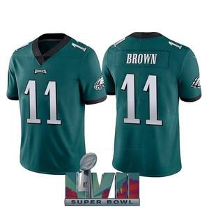 Bản vá lvii cuối cùng #1 jalen đau #2 Darius slay JR #6 devonta Smith #11 A. J. Nâu Jersey khâu áo bóng đá mỹ - Product Image 4