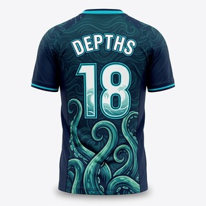 Maillot de football unisexe sublimé sans manches, col rond, anti-humidité, 100 % polyester, taille élastique, nom d'équipe personnalisé - Product Image 3
