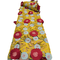 NI.AI Nouvelle Arrivée Tissu en Dentelle Luxueux Tissu Africain en Dentelle Vente en Gros Cordon Dentelle 3D Fleurs