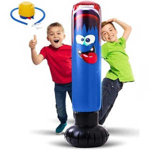 Saco de Boxeo Inflable, Equipo de Entrenamiento de Boxeo Inflable, Saco de Boxeo Independiente para Juegos Familiares Divertidos para Niños - Product Image 2