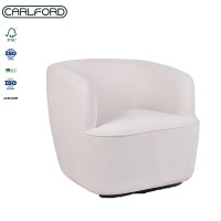 Fauteuil pivotant 360° CARLFORD, décoration de table basse, fauteuil de loisirs en tissu pour la maison ou l'hôtel, pour le salon, la chambre à coucher