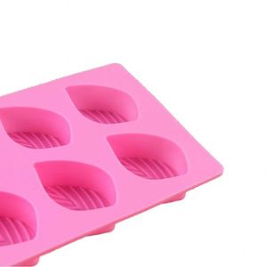 10-Cavity Silicone Cake <b>Mould</b> Easy Washing Rectangle Leaf Shape <b>Soap</b> Pudding Ice Tray Container Stocked Cake Tools - Product Image 3