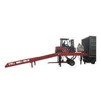 Rampe de chargement mobile en acier de 10 tonnes avec plateforme hydraulique 2,1x3m pour chariot élévateur, utilisation en construction