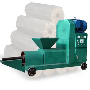 Waste wood recycling Biomass wood sawdust grass Straw charcoal briquette press extruder making machine