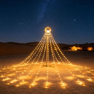 Ramadan Eid <b>Outdoor</b> Led String Crescent Moon Star <b>Light</b> Tree Garden Courtyard Party Decoration <b>Hanging</b> <b>Lights</b> - Product Image 3