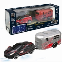 Mini voiture de course électrique RC en métal 1:64 pour télécommande double mode, jouet de drift de poche pour bureau, cadeau d'anniversaire pour garçons et enfants