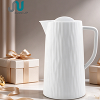 Carafe isotherme en acier inoxydable 1,0 L, sans BPA, isolation thermique 12-24h, avec intérieur en verre rouge, pot thermos, pichet à eau domestique