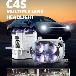 SANVI 3.0 pouces C4S Argent LED 6000K Phares Bi-Feux (Faisceau Haut/Bas) Système d'Éclairage Automobile 12V 72W 8000 Lumens Adaptation Universelle Rétrofit/Amélioration - Product Image 1