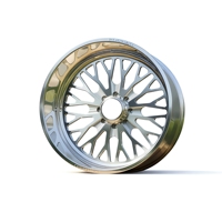 Jantes en alliage d'aluminium forgé monobloc polies de qualité supérieure, certifiées TUV, à rayons multiples GY, 22-30 pouces, PCD personnalisé 100-170 mm ET
