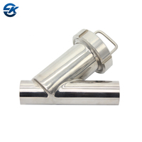 Filtre de canalisation de fluide hygiénique lait acier inoxydable 304 316L coudé de Type Y filtre à trois pinces sanitaires