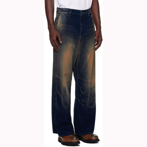 <span class=keywords><strong>Blu</strong></span> Navy Vintage retrò lavare quattro tasche Styling anelli <span class=keywords><strong>a</strong></span> martello dettagli gamba dritta 100% <span class=keywords><strong>pantaloni</strong></span> di cotone <span class=keywords><strong>velluto</strong></span> <span class=keywords><strong>a</strong></span> <span class=keywords><strong>coste</strong></span> per gli uomini - Product Image 2