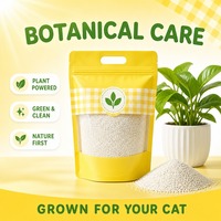 Litière pour chat en tapioca à désodorisation longue durée, séchage rapide, agglomérante, faible teneur en poussière, jetable aux toilettes, sans entretien, pour chats d'intérieur