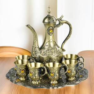 Service à vin de style européen pour la maison, verres à liqueur vintage pour mariage, carafe à vin créative russe - Product Image 2