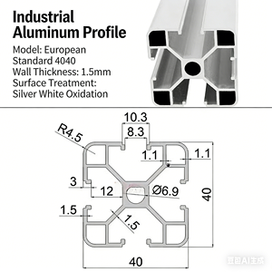Profilo in Lega di Alluminio 6063 Standard Europeo Industriale 2020 <span class=keywords><strong>3030</strong></span> 4040 per Linee di Produzione Automatizzate - Product Image 4