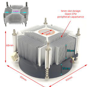 Sumond Intel Cpu Koeler Ventilator Voor Lga 115x Serie <span class=keywords><strong>Pc</strong></span> Fabriek Prijs Rustig En Kleurrijk Aluminium Koellichaam - Product Image 4