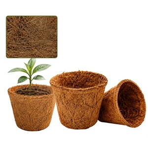 Pot de pépinière en fibre de coco durable - Jardinière naturelle biodégradable pour la germination des graines - Product Image 1