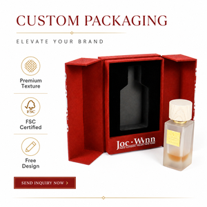 Boîte cadeau pour flacon de parfum Rouge Flamboyant, emballée dans un carton rigide de qualité supérieure, idéale pour l'emballage de flacons de parfum de marque. - Product Image 2