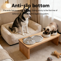 Tapis à lécher pour chiens et chats en acier inoxydable – Distributeur lent de nourriture pour animaux de compagnie pour la cage – Réduit l'ennui et l'anxiété – Tapis à lécher pour chats