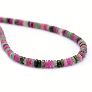 Cuentas Heishi Redondas Lisas de Esmeralda y Rubí de 4mm-5mm, Piedras Preciosas Naturales Raras, Cuentas Sueltas para Joyería - Product Image 4