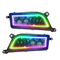 Off Road Cho Polaris Phụ Tùng Chiếu Sáng Giá Rẻ Tùy Chỉnh Atv Phụ Kiện Led Halo Head Lights Rgb Halo 121 Chế Độ App Thay Đổi Led Đèn Pha