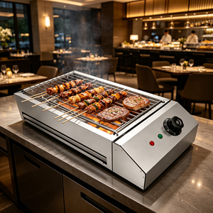 Asador eléctrico de 2800W de calentamiento rápido, bajo en humo y sin humo, de alta resistencia, para barbacoa comercial, para mariscos, catering y restaurantes. - Product Image 6