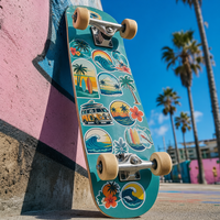 Autocollants personnalisés Yingao pour le surf rétro, découpés, résistants aux UV, en PVC imperméable, pour équipement de surf, planche à roulettes